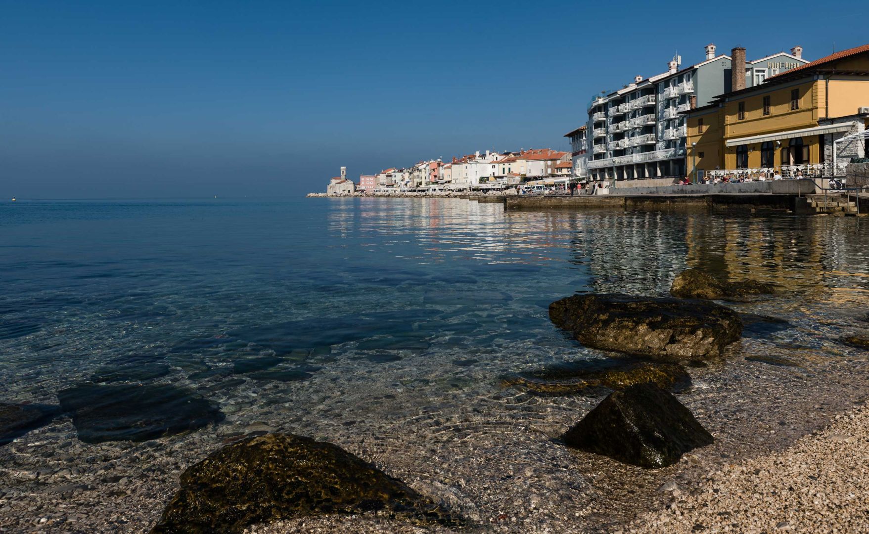 Spiaggia l’Hotel Piran e sulla Punta di Pirano