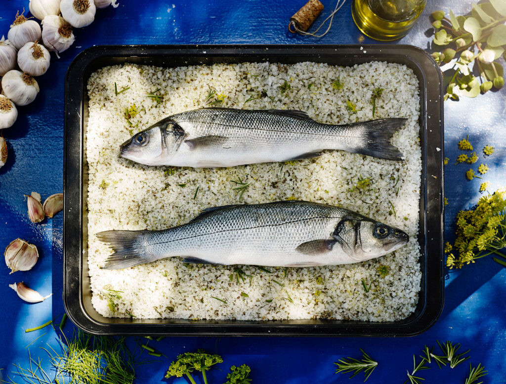 Piranski brancin v soli