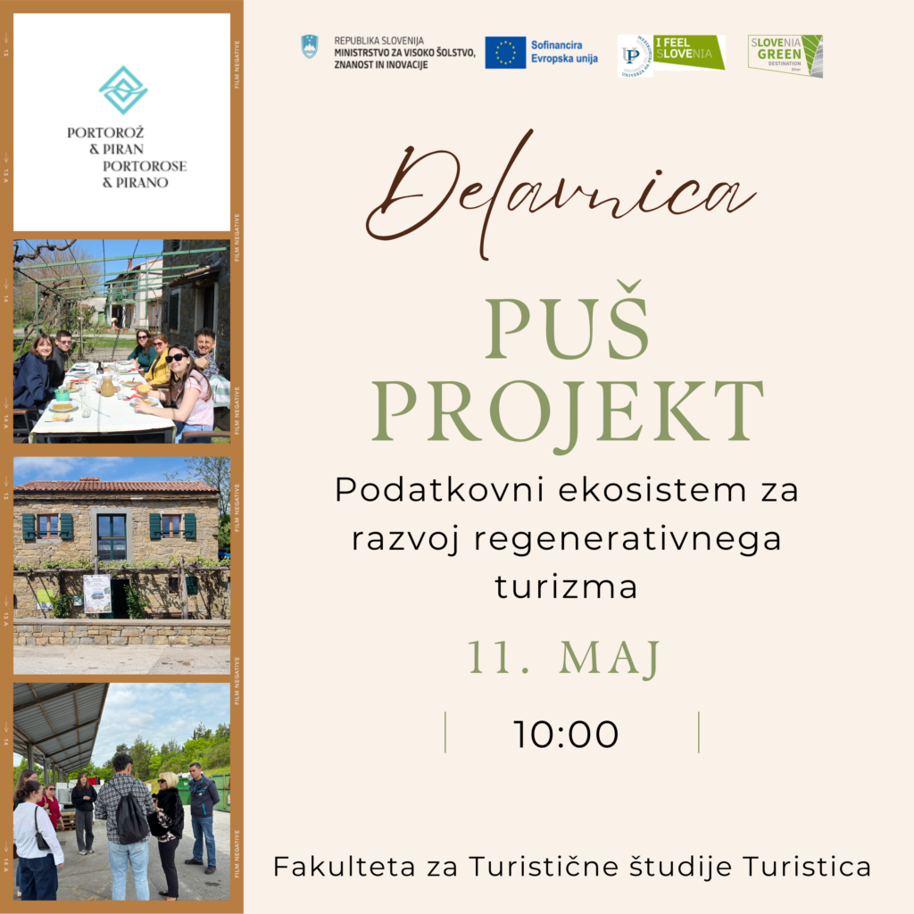 Vabilo na strokovno srečanje: PUŠ – Podatkovni ekosistemi za razvoj regenerativnega turizma