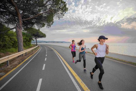 Lauf mit Meerblick