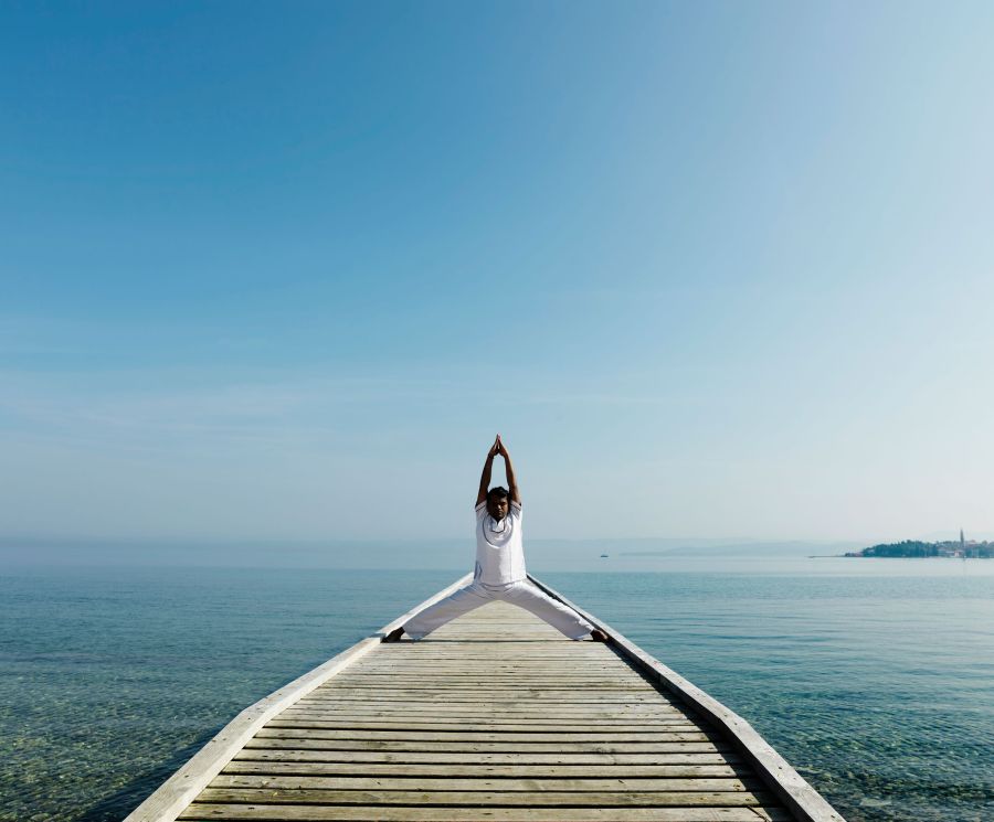 Perfekte Ausgewogenheit in den Thermen am Meer