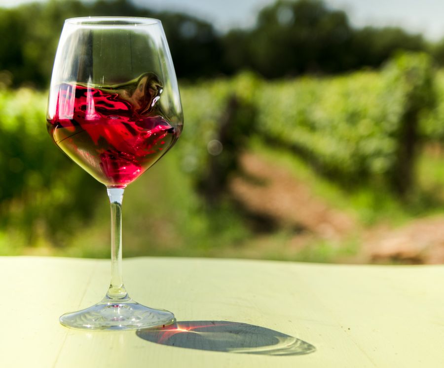 A precious drop of wine in harmony with nature